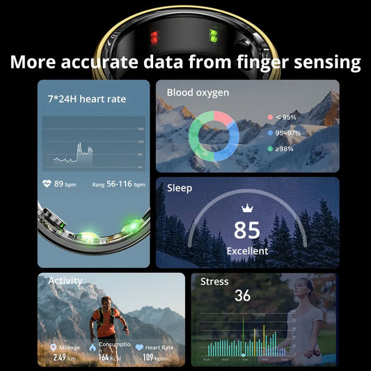 New OB Unisex Waterproof Smart Ring